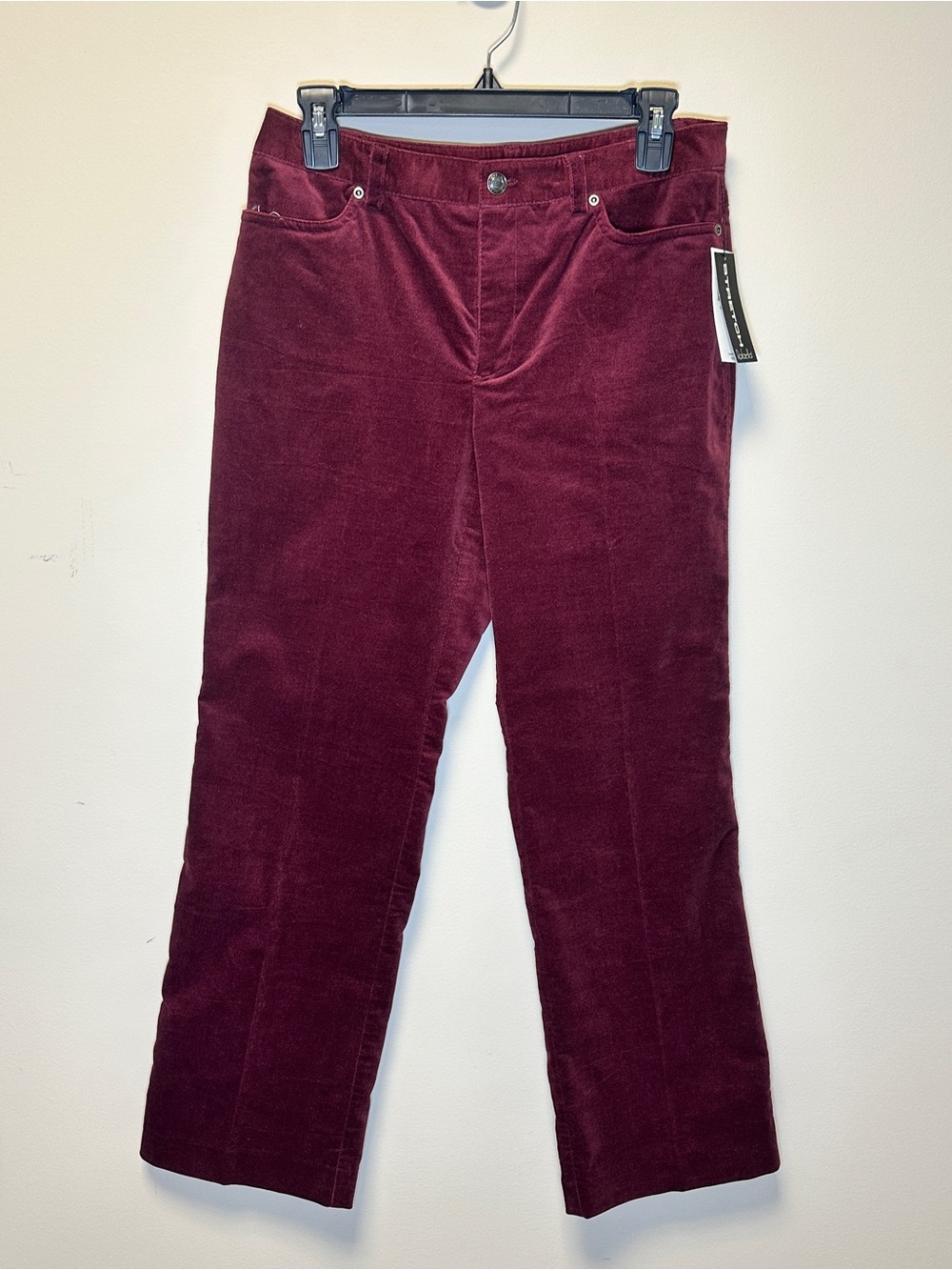 NWT Rafaella Petites Burgundy Corduroy Pants Size 6P